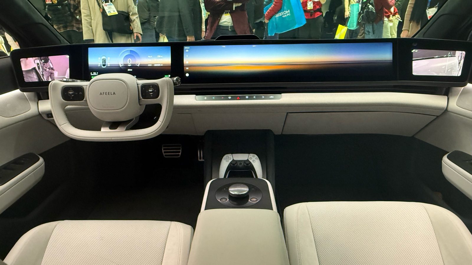 Afeela 1 2026 — интерьер, rear cabin, рынок Global / EV Query only