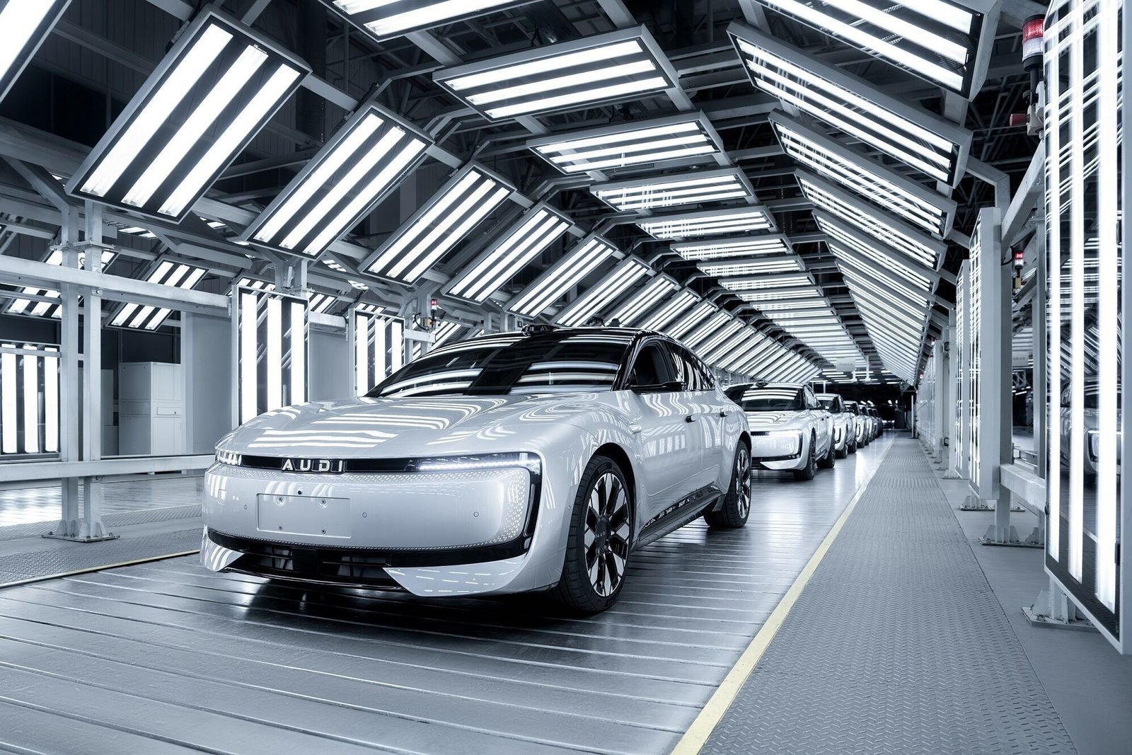 Audi E5 Sportback China 2025 — экстерьер, front factory, рынок china_reference