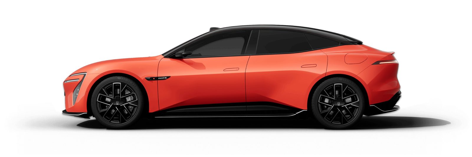 Avatr 06 EV 2025 — экстерьер, side profile orange, рынок China/import