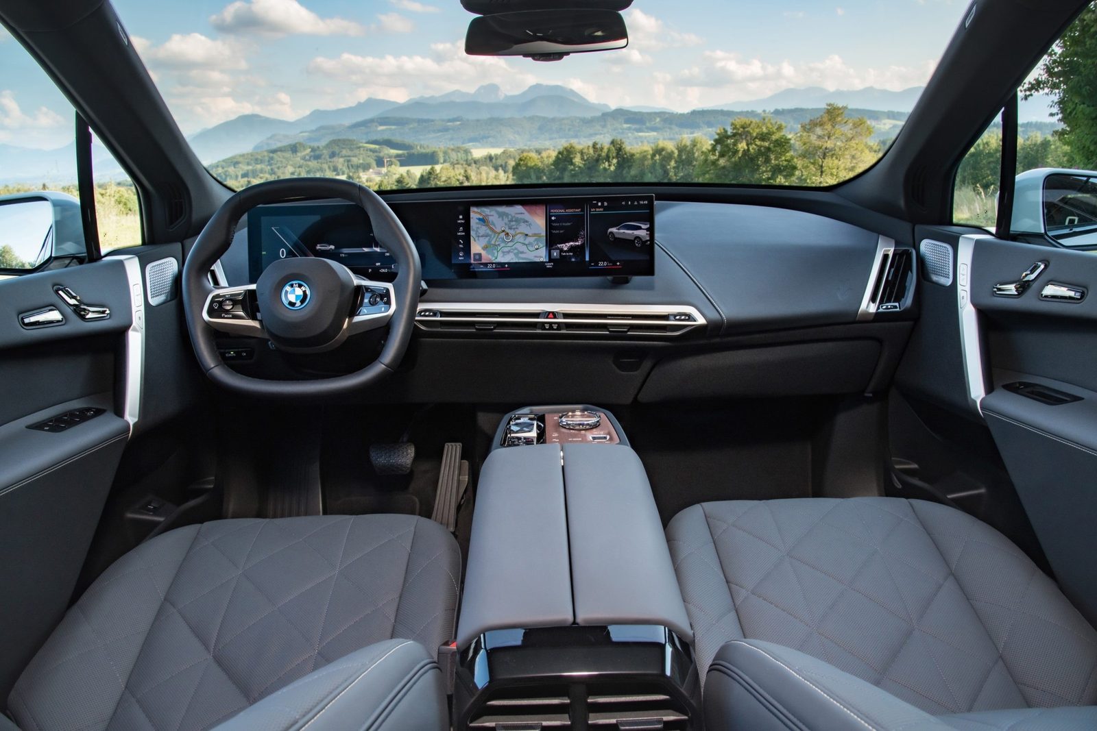 BMW iX Global 2021 — главное фото модели, интерьер, передняя панель, рынок Global / EV Query only