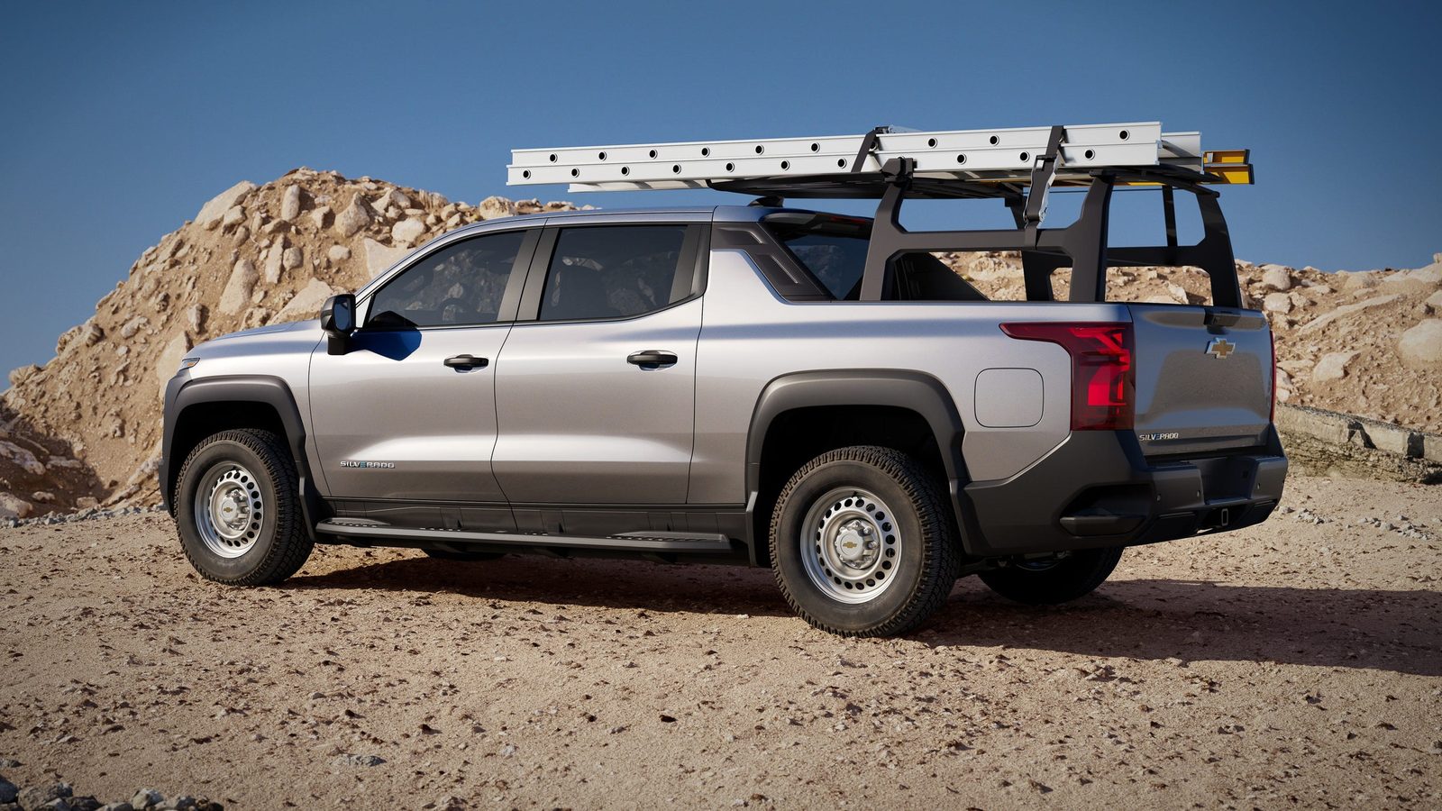 Chevrolet Silverado EV 2024 — экстерьер, work truck side, рынок US