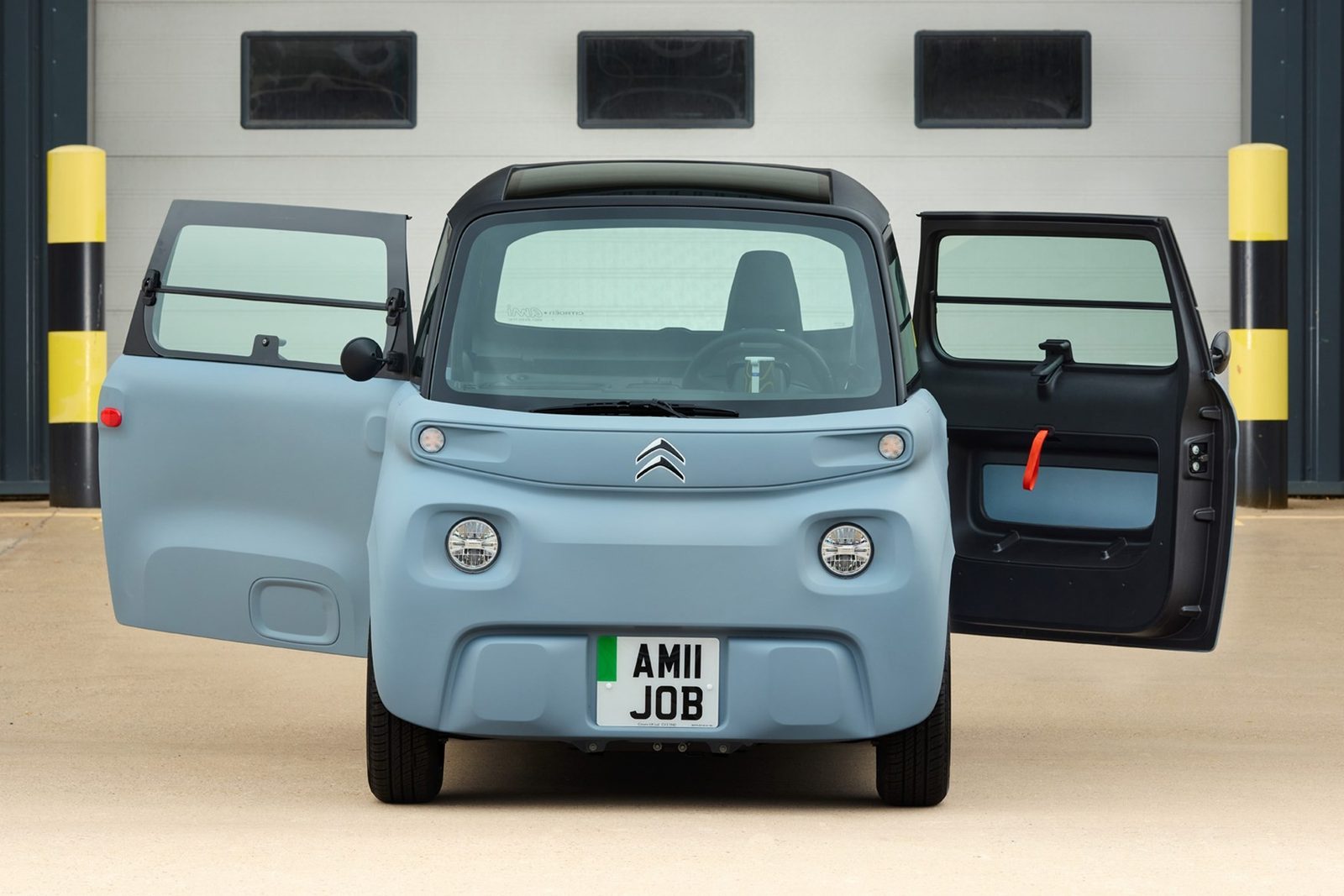 Citroen Ami 2020 — экстерьер, front doors open, рынок Europe microcar reference