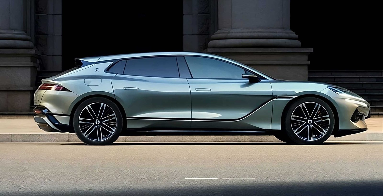 Denza Z9 GT EV 2024 — экстерьер, вид сбоку, рынок internal_mvp