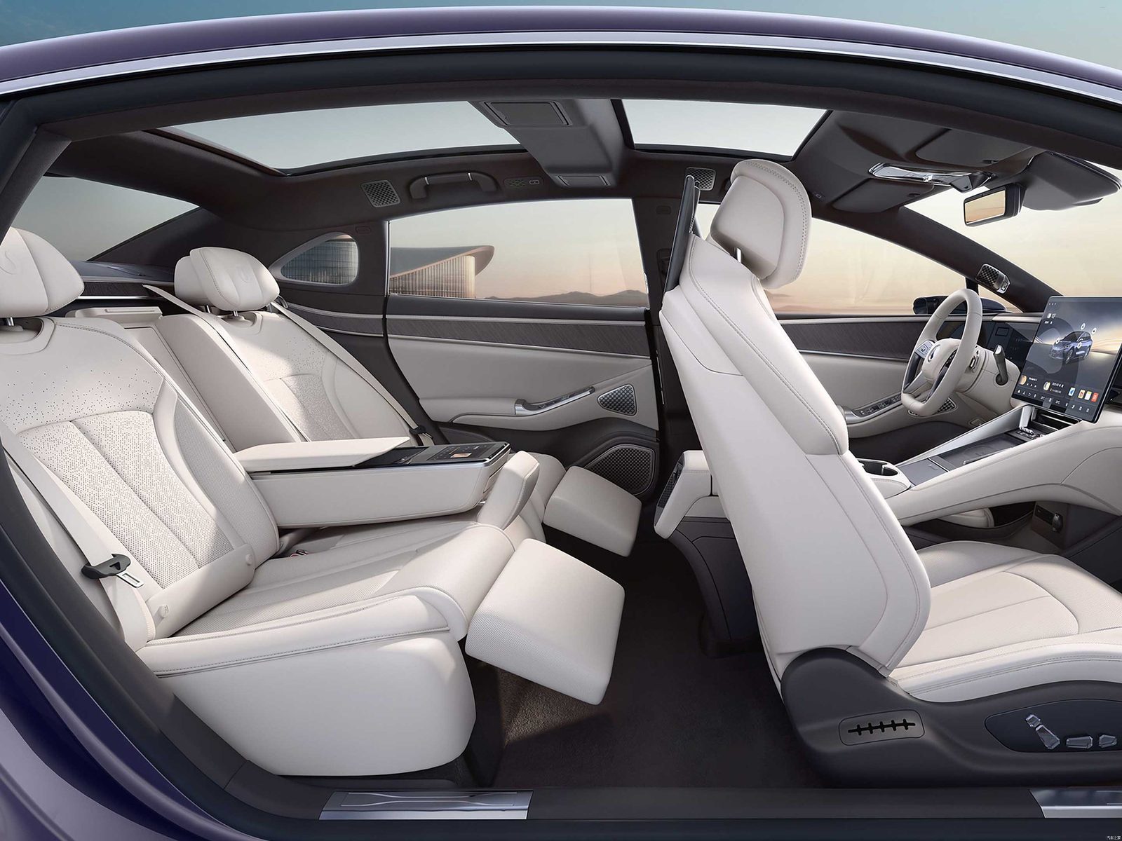 Denza Z9 PHEV 2024 — интерьер, второй ряд сидений, рынок internal_mvp