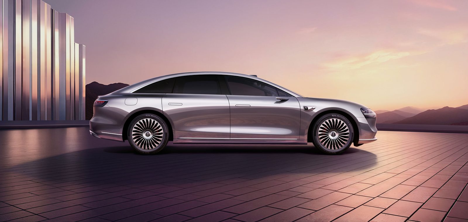 HIMA Stelato S9 EV 2024 — экстерьер, side profile, рынок China/import