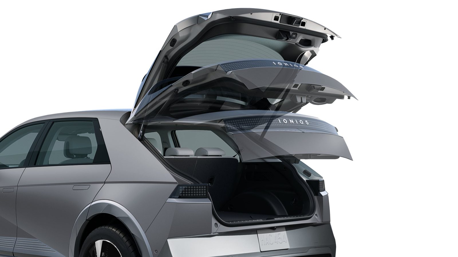 Hyundai IONIQ 5 2021 — экстерьер, cargo open, рынок internal_mvp