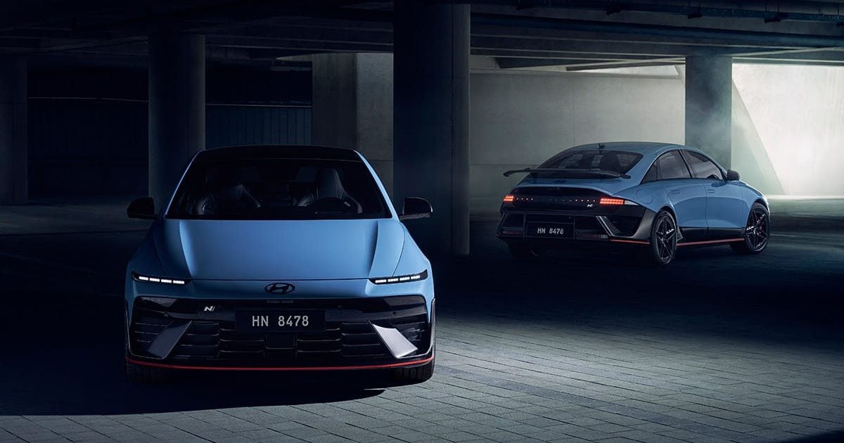 Hyundai IONIQ 6 N 2026 — главное фото модели, экстерьер, вид спереди 3/4, рынок Global / EV Query only