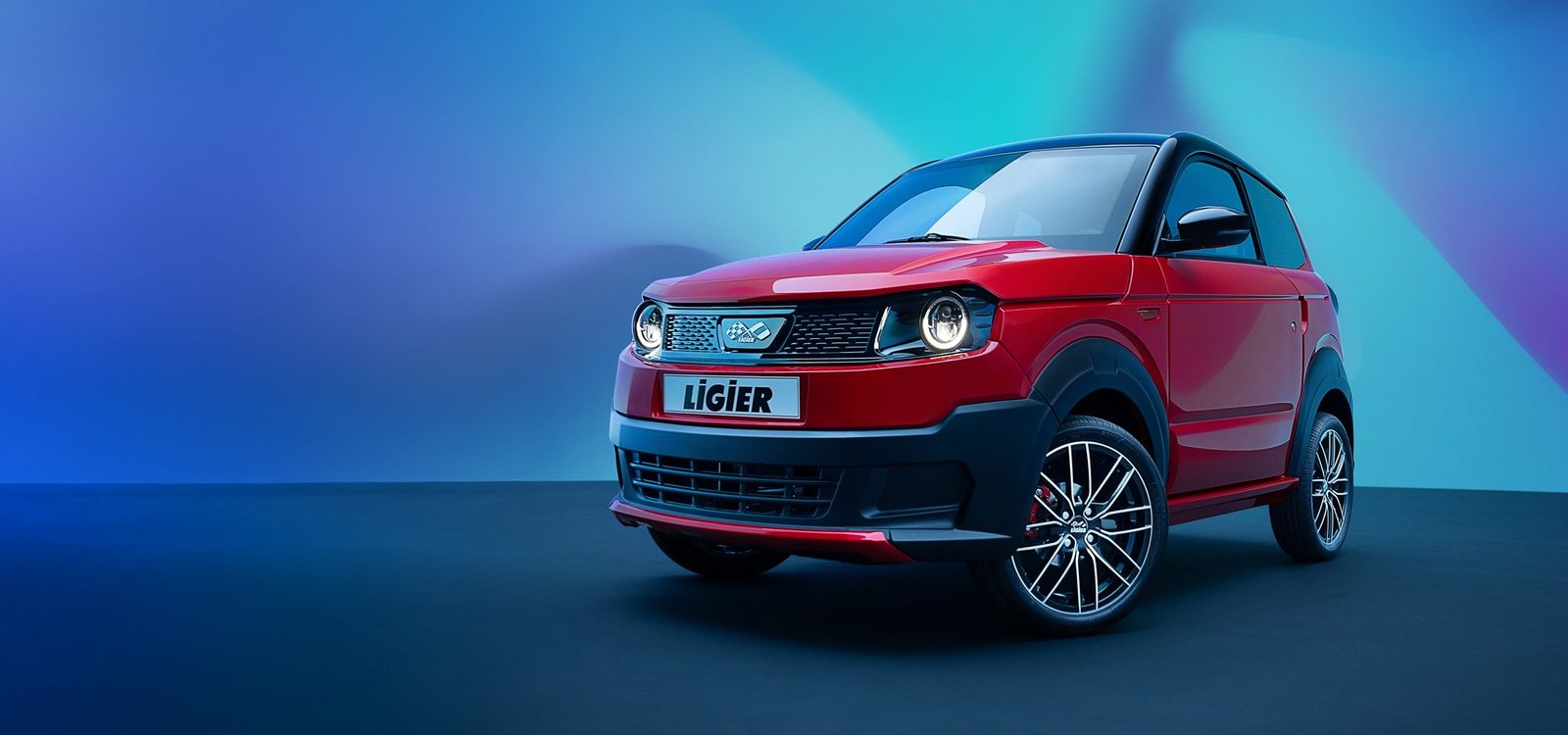 Ligier Myli 2023 — экстерьер, front 3q studio, рынок Europe microcar reference