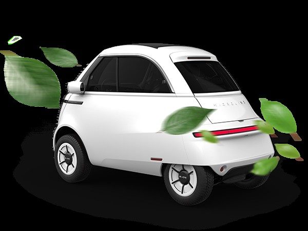 Microlino 2022 — экстерьер, rear 3q white, рынок Europe microcar reference
