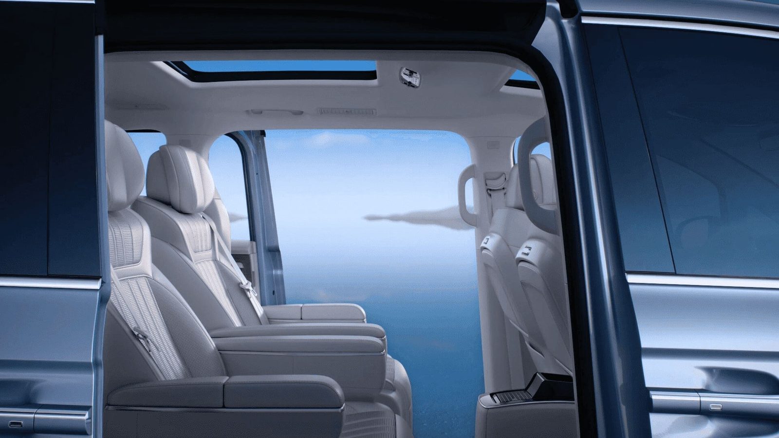 Roewe iMAX8 EV 2022 — интерьер, второй ряд сидений, рынок internal_mvp