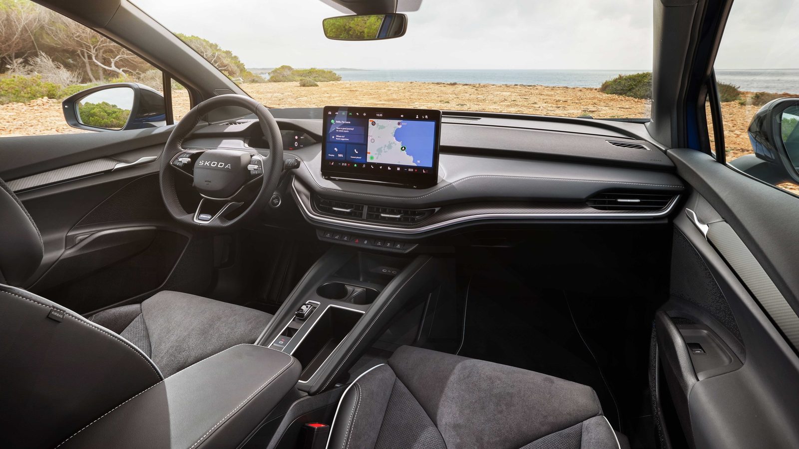 Škoda Elroq 2025 — интерьер, второй ряд сидений, рынок internal_mvp