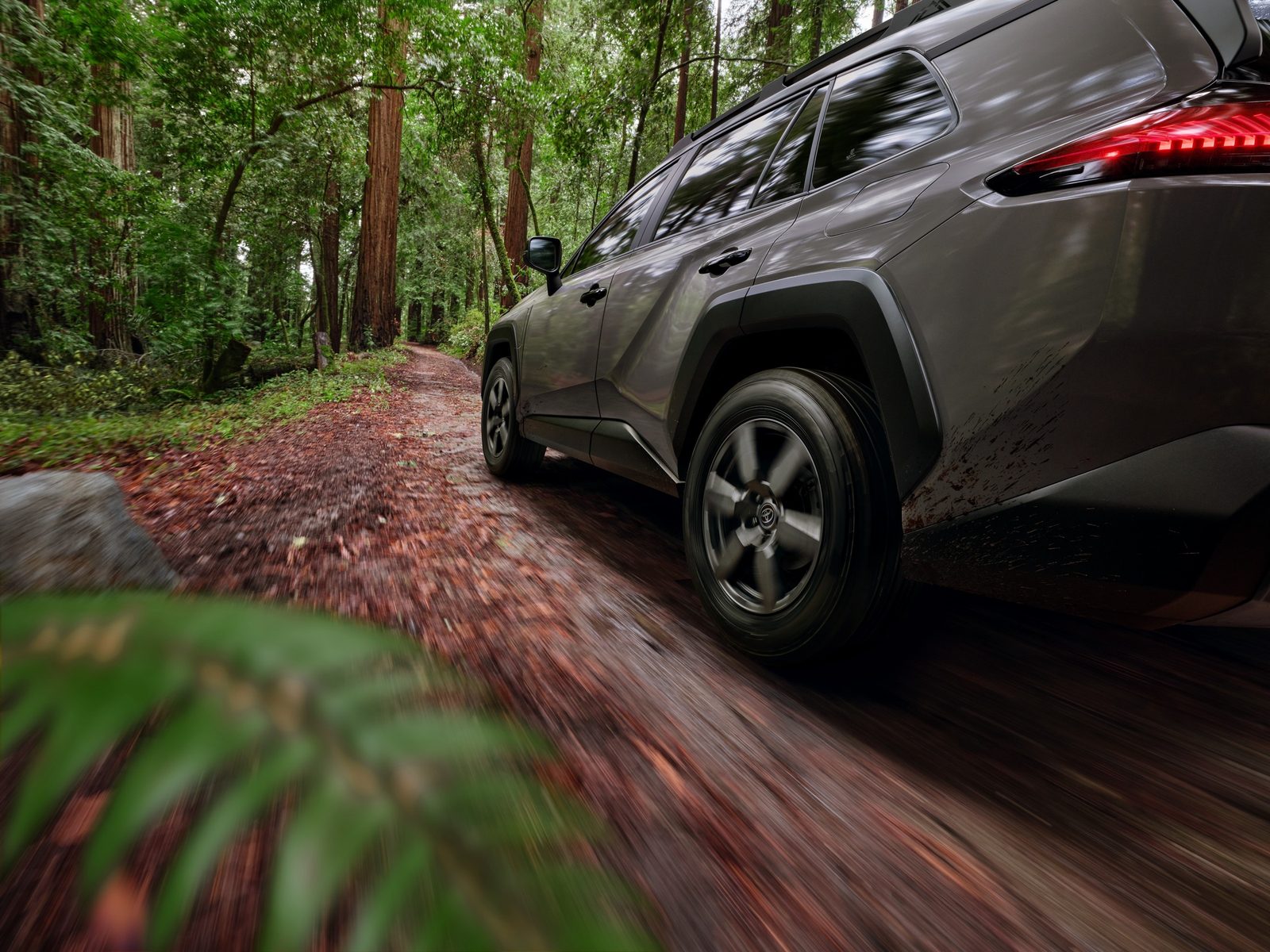 Toyota RAV4 Plug-in Hybrid 2026 — экстерьер, вид сзади 3/4, рынок US