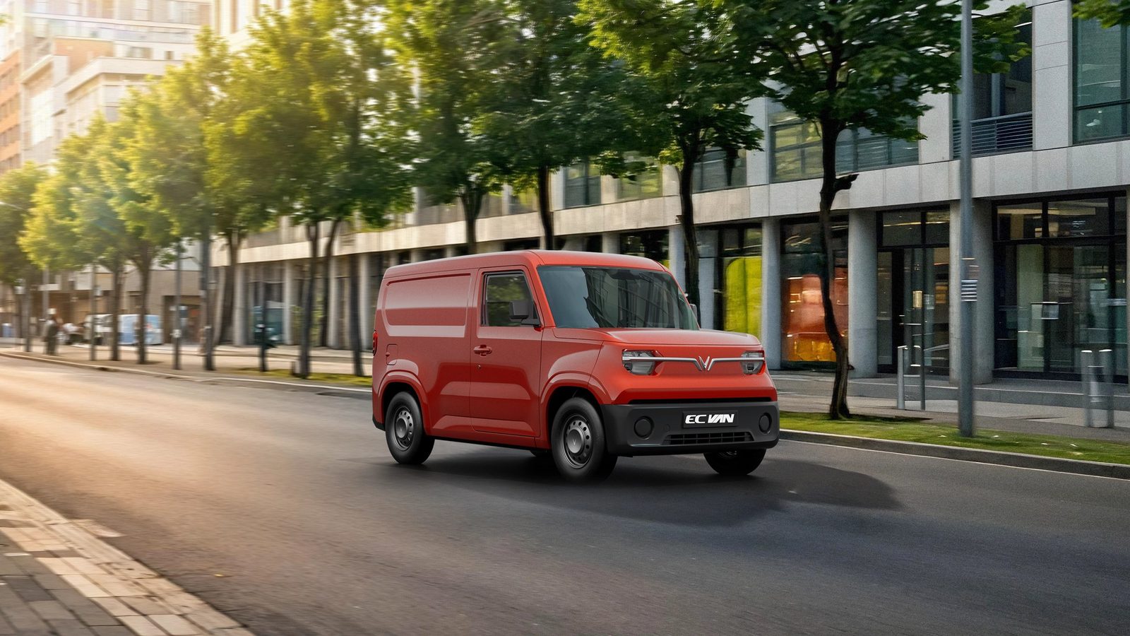 VinFast EC Van 2025 — интерьер, cargo side, рынок global