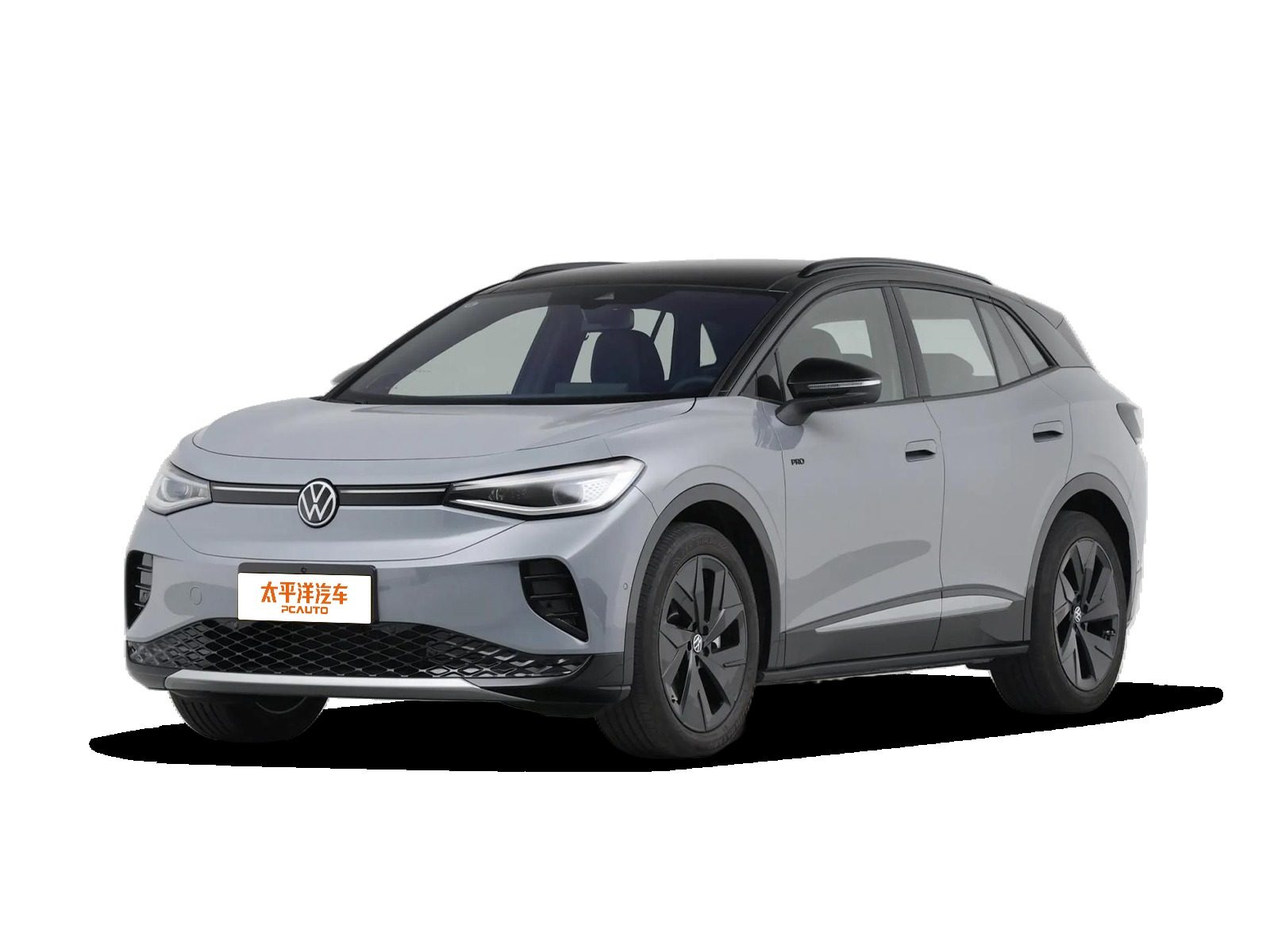 Volkswagen ID.4 CROZZ China 2026 — экстерьер, front 3q studio gray, рынок internal_mvp