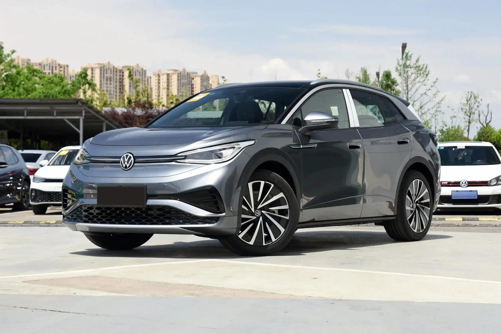 Volkswagen ID.4 X China 2025 — экстерьер, front 3q road, рынок internal_mvp