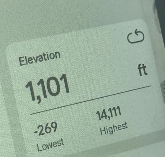 Can you beat this elevation range?